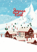 Village enneigé pour un Joyeux Noël